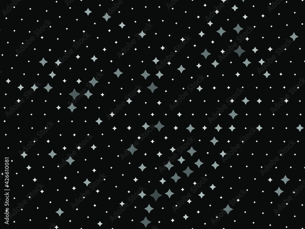 Geometric background with abstract stars, rhombus, vector illustration