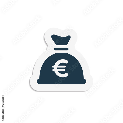 Money Bag Euro - Sticker