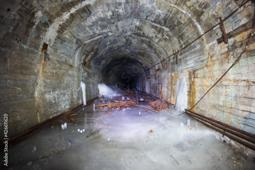underground bunker tunnels in ice