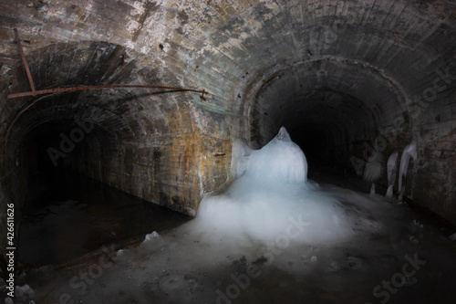 underground bunker tunnels in ice