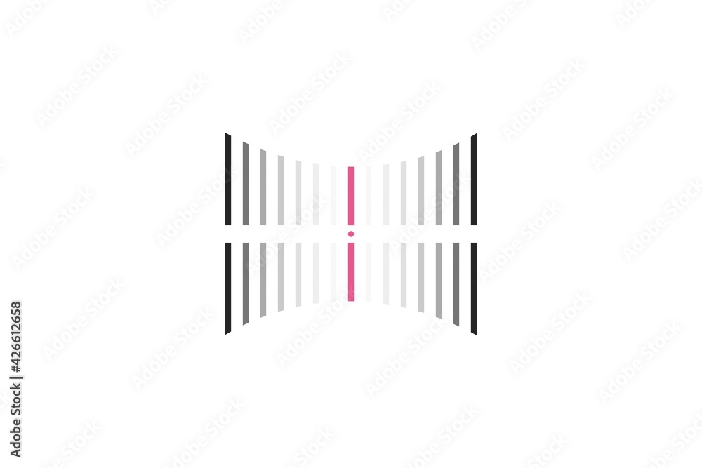Fototapeta premium bar code black and red