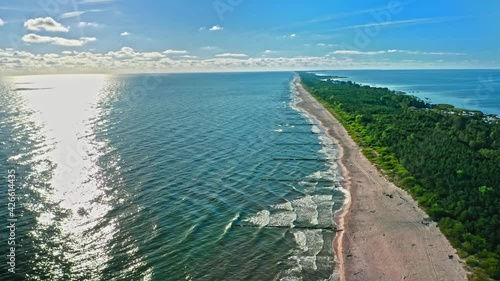 Peninsula Hel in summer. Tourism, Baltic Sea. Holidays at seaside photo