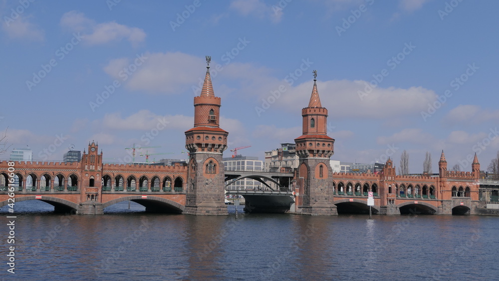 The Oberbaum Bridge in berlin, germany