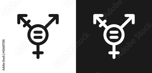 LGBT equal rights icon vector sign