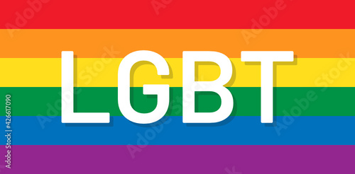 Rainbow flag icon LGBT community sign vector illustration.