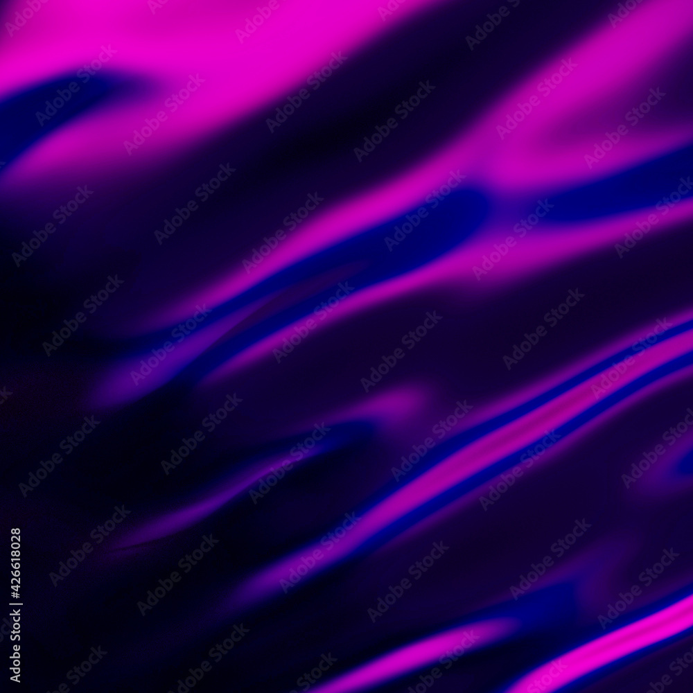 Obraz premium Iridescent vibrant liquid background texture. Fluid Colorful waves abstract render. Shiny acid with smooth folds like waves on a liquid surface.
