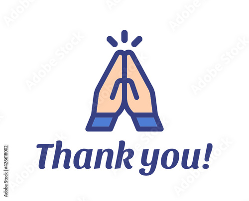 Begging, pray, respect, veneration, wai, worship and thank you icon vector.