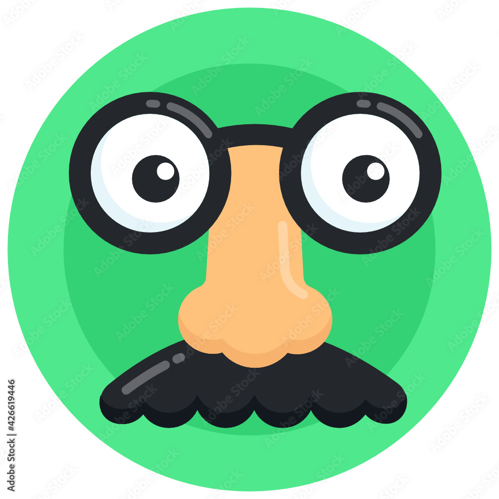 
Download this premium hand drawn icon of disguise mask 

