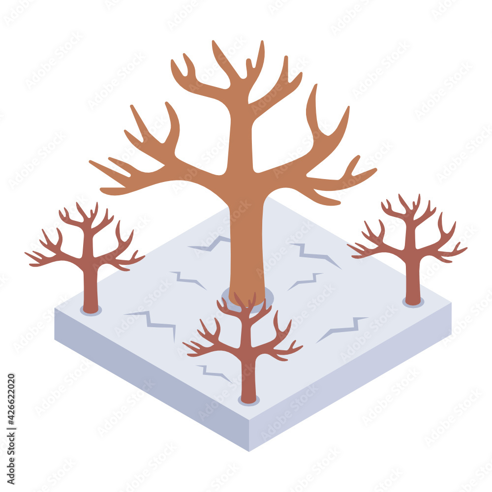 An icon of barren land in editable design
An icon of barren land in editable design