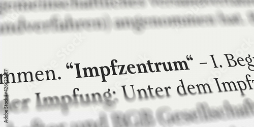 Impfzentrum im Buch photo