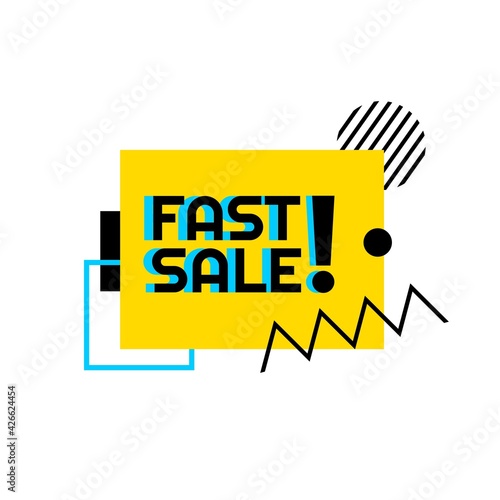 flash fast sale discount Deal Special Promotion price Tag sign shop retail business Vector illustration