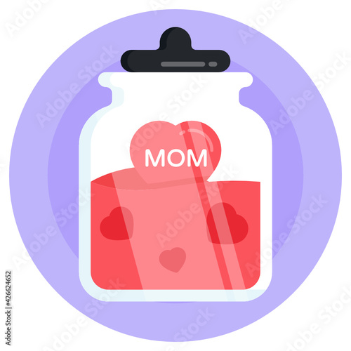 
A love potion icon in flat round design 

