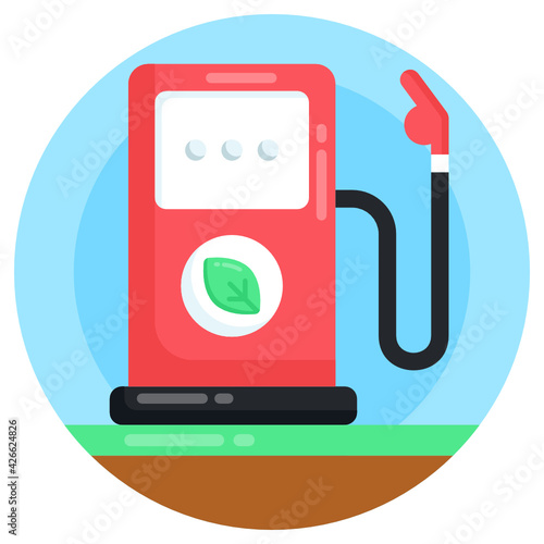 
Well designed eco fuel flat rounded icon is editable and easy to use 

