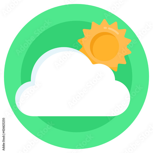 
Download this amazing partly cloudy flat rounded icon 

