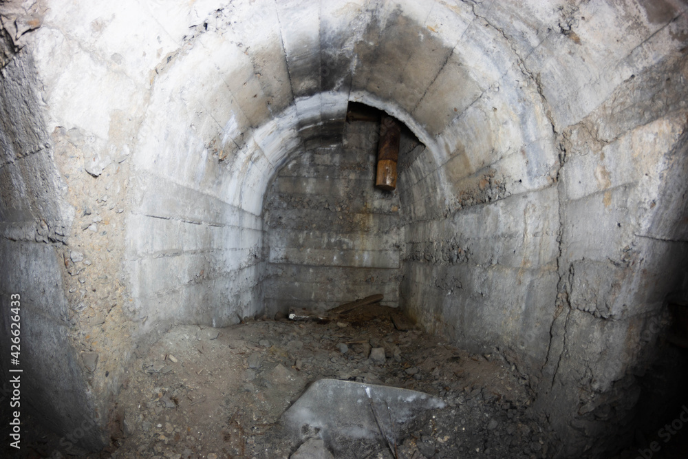 abandoned tunnels in the mine