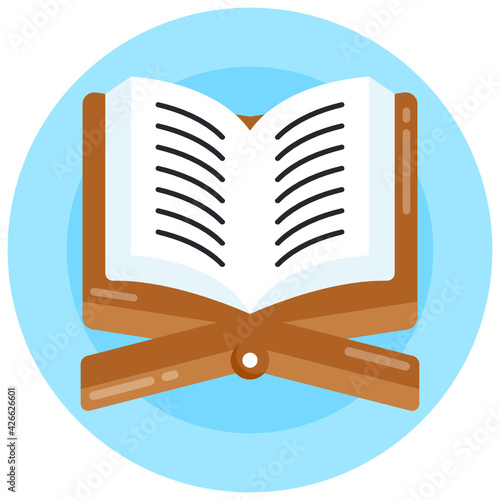 
Download premium flat rounded icon of quran 

