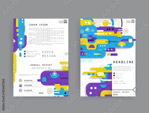 Covers with minimal designs. Abstract backgrounds. Vector frame for text Modern Art graphics for hipsters