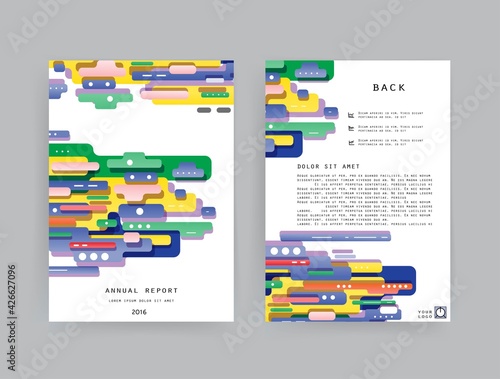 Covers with minimal designs. Abstract backgrounds. Vector frame for text Modern Art graphics for hipsters