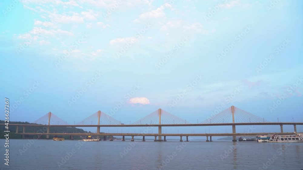 Mandovi River Bridge in daylight, also known as Atal Setu. Mandovi River Bridge in daylight, also known as Atal Setu.