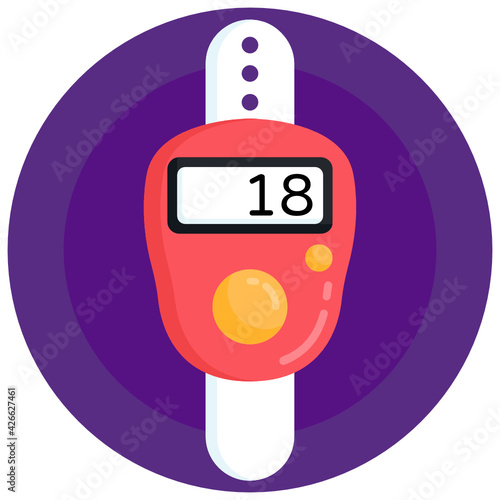 
Download this premium flat rounded icon of finger counter 

