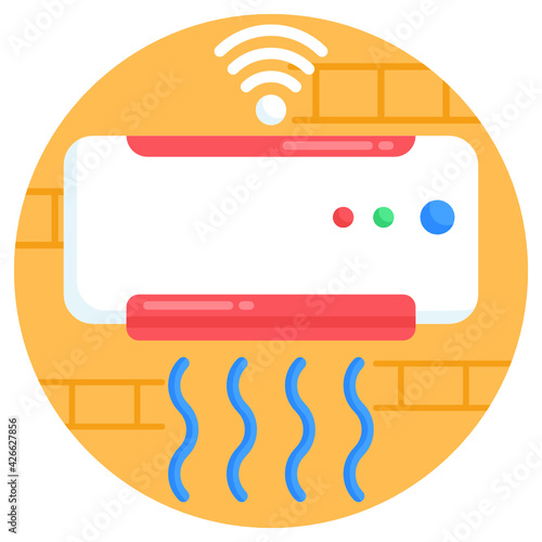 
A trendy vector design of smart ac icon

