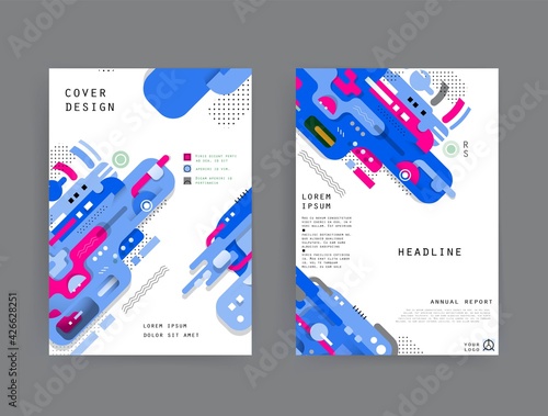 Covers with minimal designs. Abstract backgrounds. Vector frame for text Modern Art graphics for hipsters