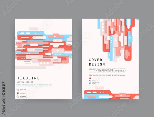 Covers with minimal designs. Abstract backgrounds. Vector frame for text Modern Art graphics for hipsters