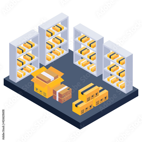 
Download parcel racks icon premium design

