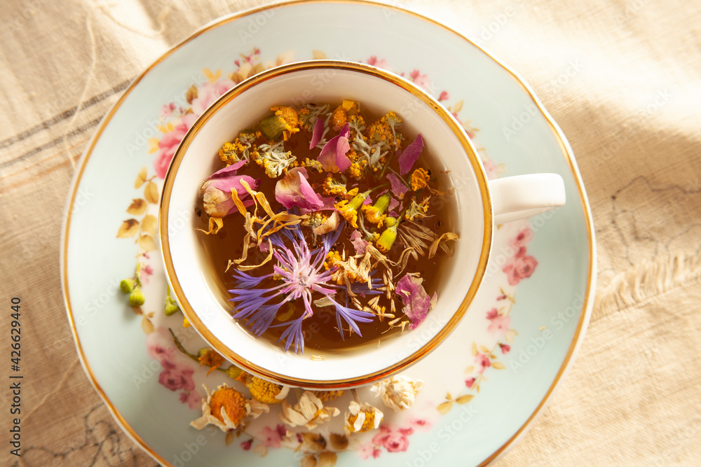 herbal tea made from various flowers herbal tea made from various flowers