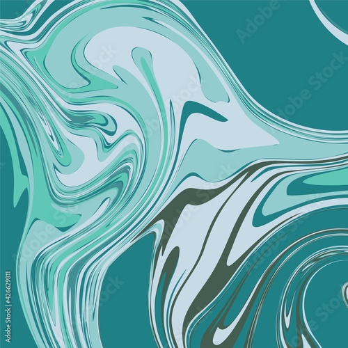 blue aqua menthe water color psychedelic fluid art abstract background concept design vector illustration