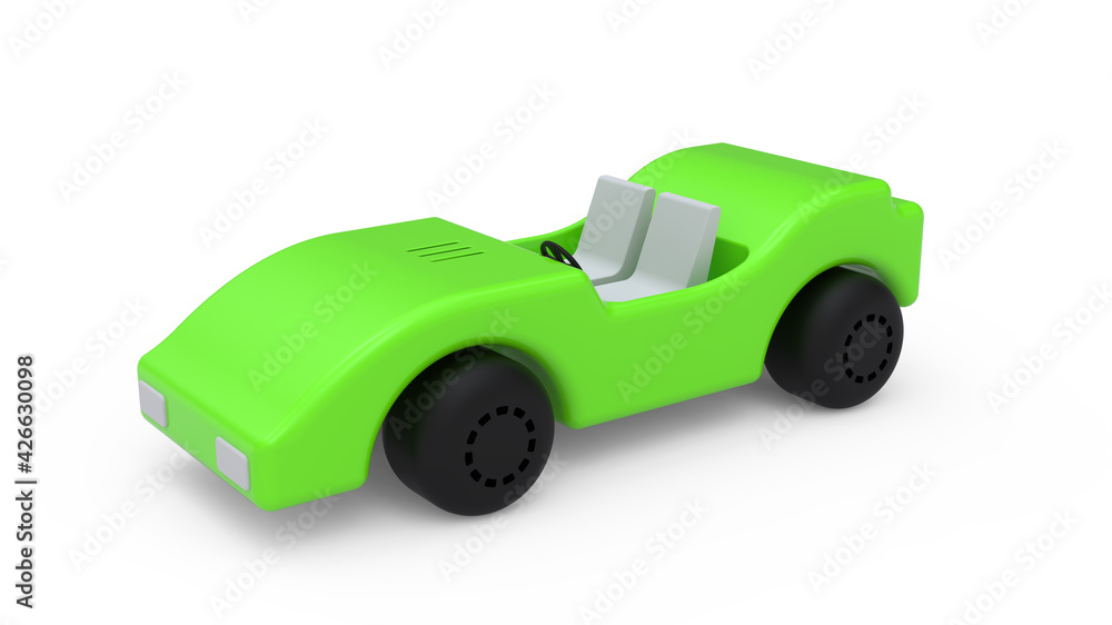 green toy car