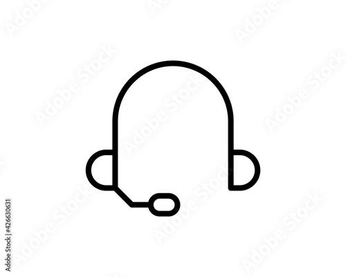 Headset Icon. Professional, pixel perfect icons optimized for both large and small resolutions. EPS 10 format