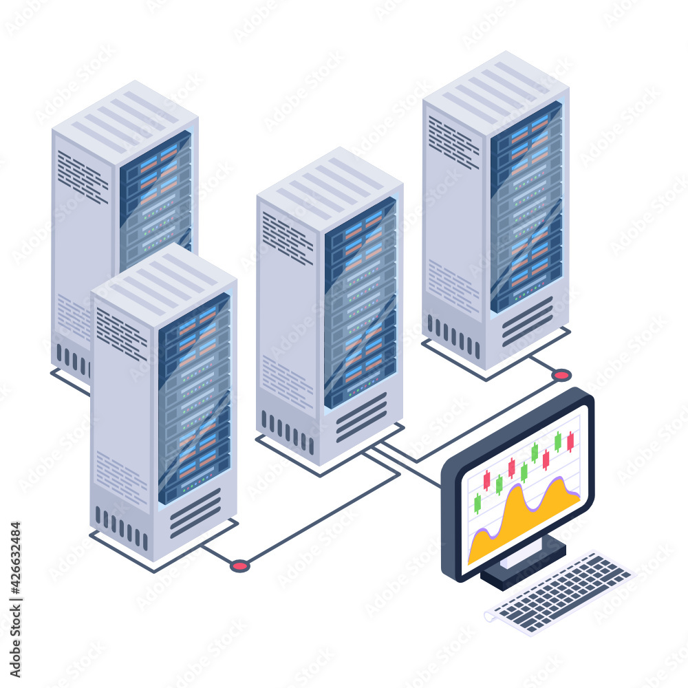 A server room icon in isometric design, premium download
A server room icon in isometric design, premium download