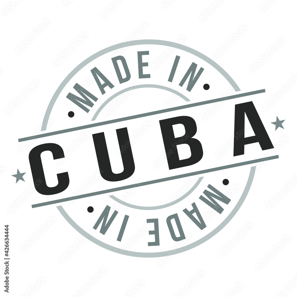 Made In Cuba Stamp Logo Icon Symbol Design. Seal National Product Badge Vector.