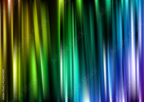 Black Blue and Green Shiny Vertical Stripes Background