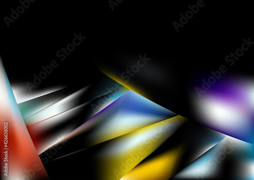 Shiny Abstract Red Yellow and Blue Background
