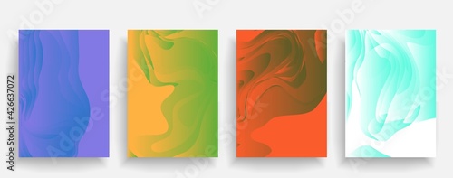 Liquid color background design. Futuristic design posters © mechkalo