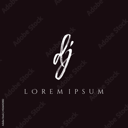Letter DJ luxury logo design vector