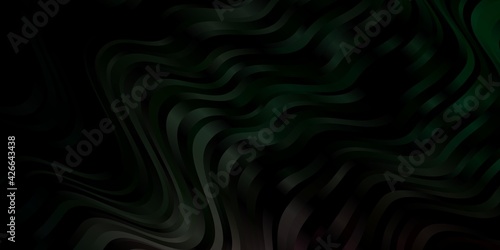 Dark Pink  Green vector background with curves.