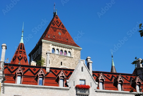 Château d'Ouchy au bord du lac Léman, Lausanne, Suisse
