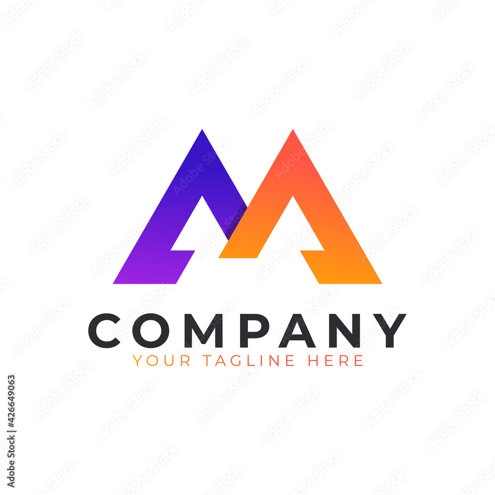 Creative Initial Letter M Logo Modern and Elegant. Purple and Orange Geometric Shape Arrow Style. Usable for Business and Branding Logos. Flat Vector Logo Design Ideas Template Element. Eps10 Vector Creative Initial Letter M Logo Modern and Elegant. Purple and Orange Geometric Shape Arrow Style. Usable for Business and Branding Logos. Flat Vector Logo Design Ideas Template Element. Eps10 Vector