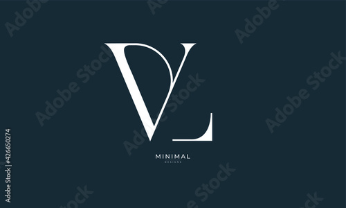 Alphabet letter icon logo VL photo