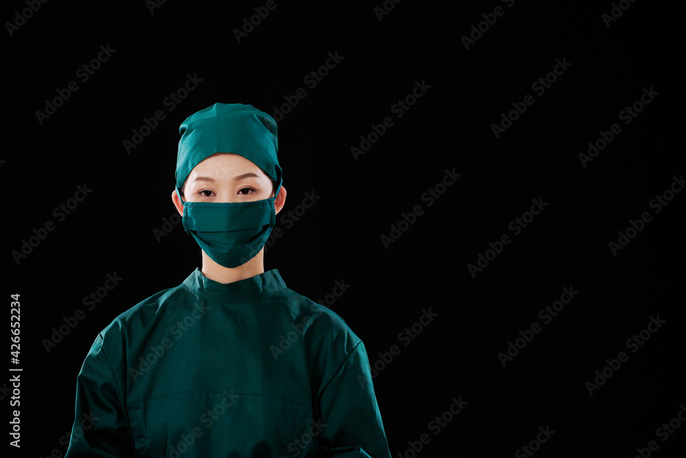 Portrait of a young female surgeon Portrait of a young female surgeon