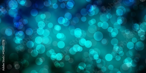 Light BLUE vector template with circles.
