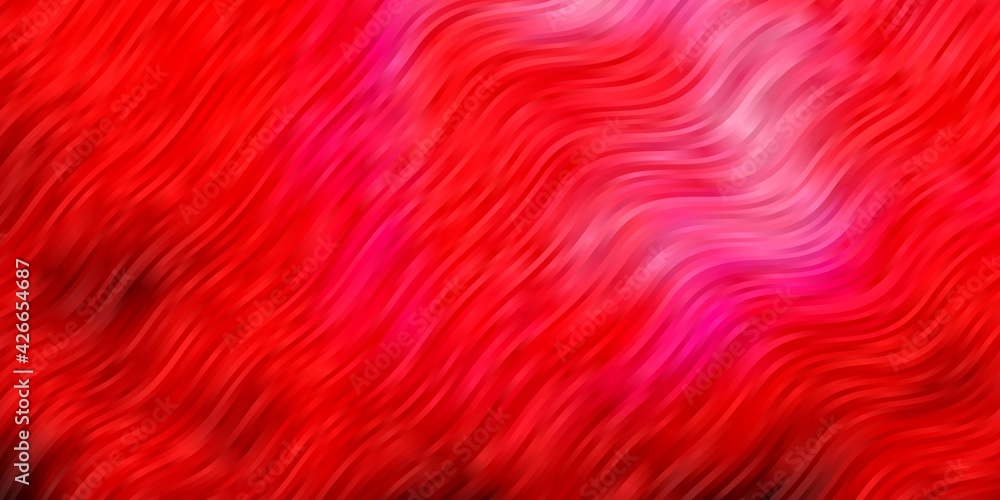 Dark Pink, Red vector pattern with curves. Dark Pink, Red vector pattern with curves.