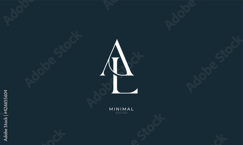 Alphabet letter icon logo AL