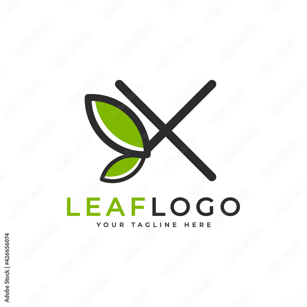 Creative Initial Letter X Logo. Black Shape Linear Style Linked with Green Leaf Symbol. Usable for Business, Healthcare, Nature and Farm Logos. Flat Vector Logo Design Ideas Template Element. Eps10 Creative Initial Letter X Logo. Black Shape Linear Style Linked with Green Leaf Symbol. Usable for Business, Healthcare, Nature and Farm Logos. Flat Vector Logo Design Ideas Template Element. Eps10