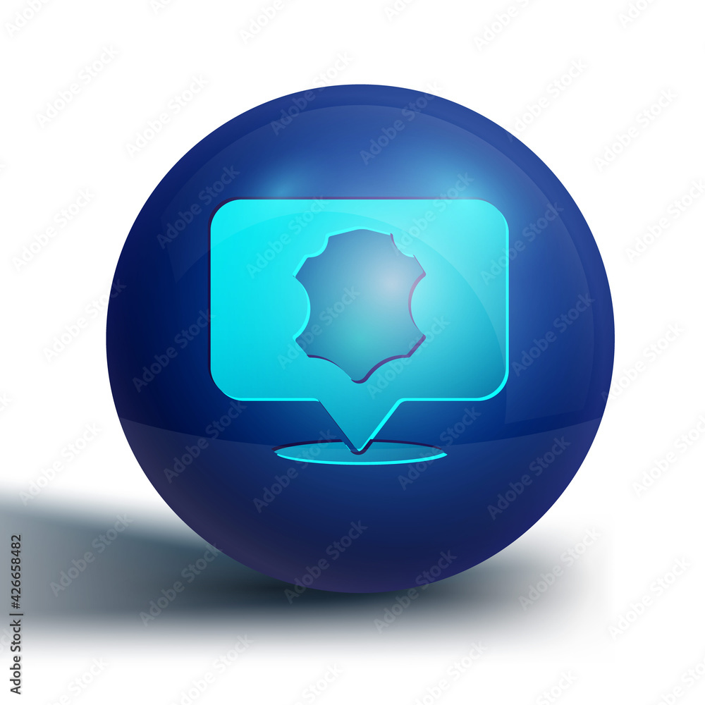 Blue Leather icon isolated on white background. Blue circle button. Vector Blue Leather icon isolated on white background. Blue circle button. Vector