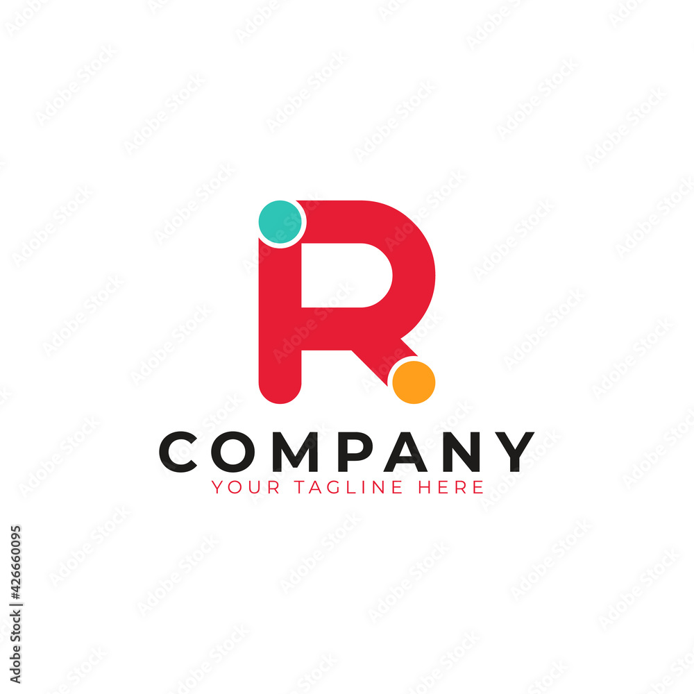Creative Abstract Initial Letter R Logo. Colorful Rounded Line with Dots. Usable for Business and Branding Logos. Flat Vector Logo Design Ideas Template Element. Eps10 Vector Creative Abstract Initial Letter R Logo. Colorful Rounded Line with Dots. Usable for Business and Branding Logos. Flat Vector Logo Design Ideas Template Element. Eps10 Vector