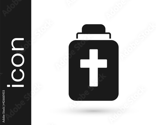 Black Funeral urn icon isolated on white background. Cremation and burial containers, columbarium vases, jars and pots with ashes. Vector